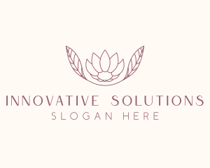 Minimalist Ornamental Flower  logo design