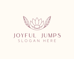 Minimalist Ornamental Flower  logo design