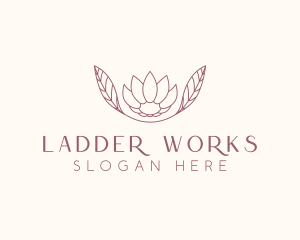 Minimalist Ornamental Flower  logo design