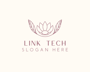 Minimalist Ornamental Flower  logo design