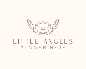 Minimalist Ornamental Flower  logo design