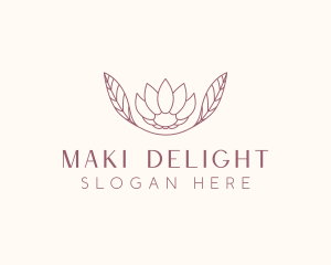 Minimalist Ornamental Flower  logo design