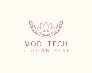 Minimalist Ornamental Flower  logo design