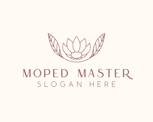 Minimalist Ornamental Flower  logo design