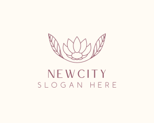 Minimalist Ornamental Flower  logo design