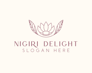 Minimalist Ornamental Flower  logo design