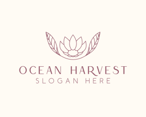 Minimalist Ornamental Flower  logo design