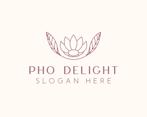 Minimalist Ornamental Flower  logo design