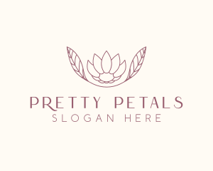 Minimalist Ornamental Flower  logo design