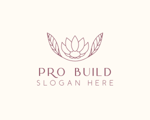 Minimalist Ornamental Flower  logo design