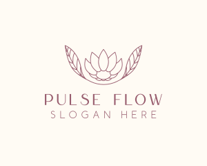 Minimalist Ornamental Flower  logo design