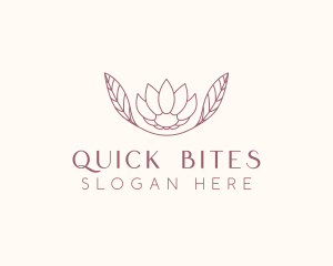 Minimalist Ornamental Flower  logo design