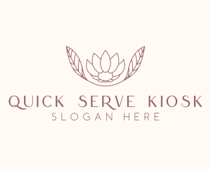 Minimalist Ornamental Flower  logo design