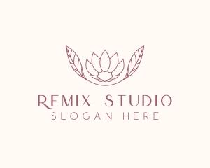 Minimalist Ornamental Flower  logo design