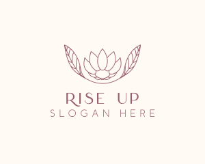 Minimalist Ornamental Flower  logo design