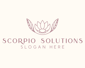 Minimalist Ornamental Flower  logo design