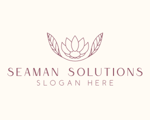 Minimalist Ornamental Flower  logo design