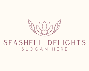 Minimalist Ornamental Flower  logo design