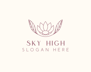 Minimalist Ornamental Flower  logo design