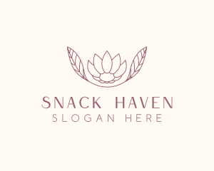 Minimalist Ornamental Flower  logo design