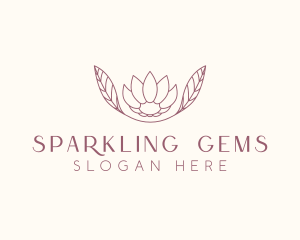 Minimalist Ornamental Flower  logo design