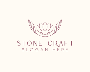 Minimalist Ornamental Flower  logo design