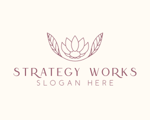 Minimalist Ornamental Flower  logo design