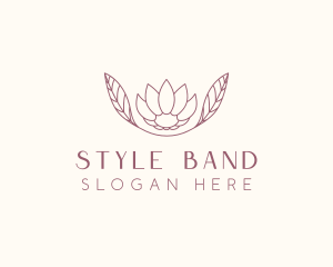 Minimalist Ornamental Flower  logo design