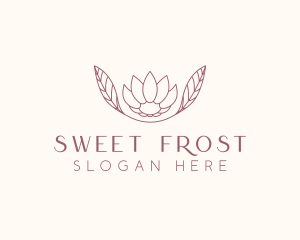 Minimalist Ornamental Flower  logo design