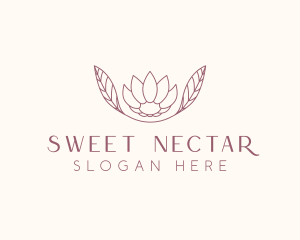 Minimalist Ornamental Flower  logo design