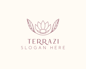 Minimalist Ornamental Flower  logo design