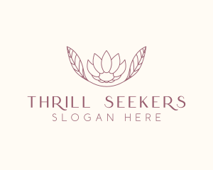 Minimalist Ornamental Flower  logo design