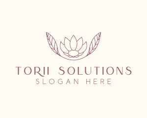 Minimalist Ornamental Flower  logo design