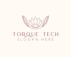 Minimalist Ornamental Flower  logo design