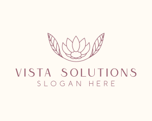 Minimalist Ornamental Flower  logo design