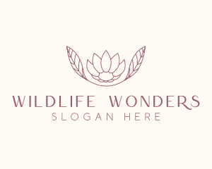 Minimalist Ornamental Flower  logo design