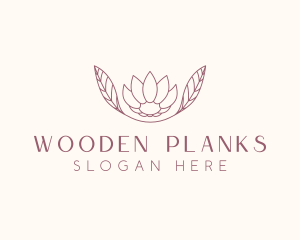 Minimalist Ornamental Flower  logo design