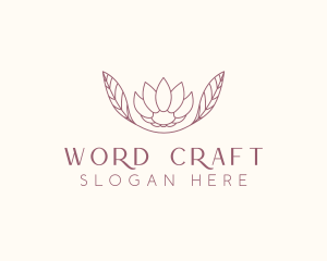 Minimalist Ornamental Flower  logo design