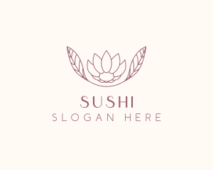 Minimalist Ornamental Flower  logo design