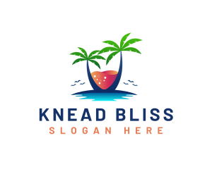 Palm Tree Island Drink logo design