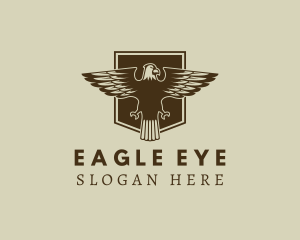 Eagle Wings Shield logo design