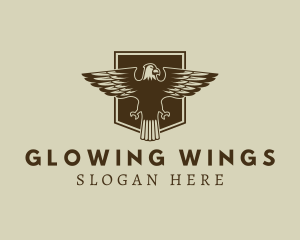 Eagle Wings Shield logo design