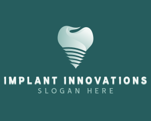 Tooth Dental Implant logo design