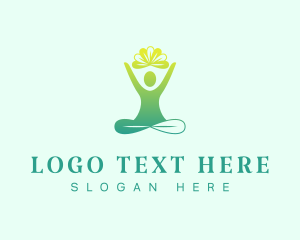 Grow - Natural Leaf Yoga logo design