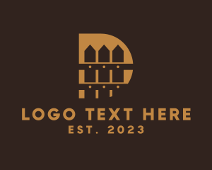 Letter - Wood Fence Letter D logo design