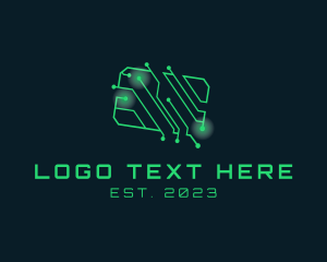 Message - Circuit Tech Chat logo design