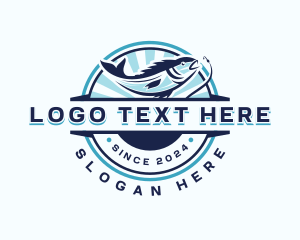 Fisherman - Aquatic Fishing Restaurant logo design