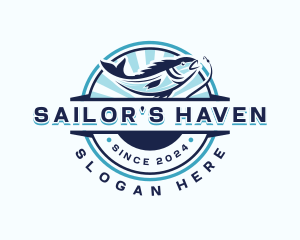 Aquatic Fishing Restaurant logo design