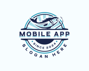 Underwater - Aquatic Fishing Restaurant logo design