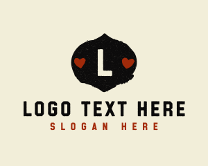 Rustic Heart Badge Logo